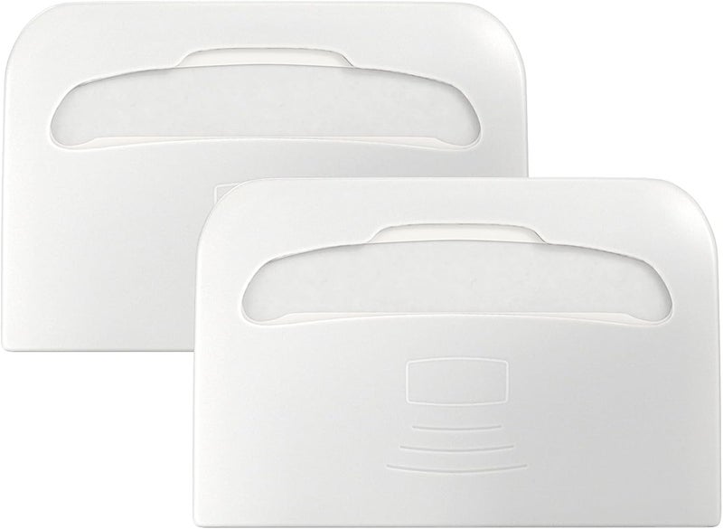 EnBath Commercial Toilet Seat Cover Dispenser Wall Mount (2-Pack), White Half-Fold Toilet Seat Cover Holder for Bathroom/Restroom - Image 1
